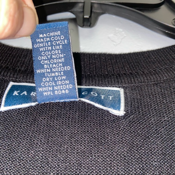 NWT Karen Scott Women's Argyle Diamond V-Neck Sweater Long Sleeve Size Medium - Picture 5 of 5